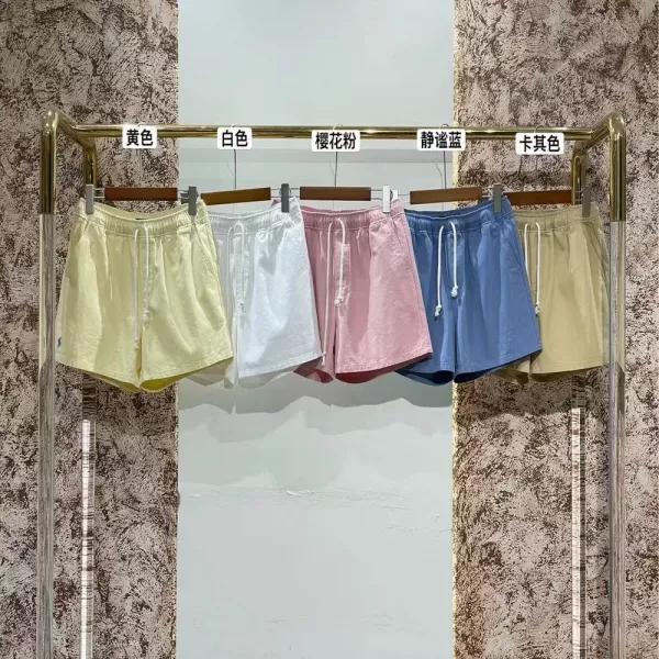 랄프로렌 포니 자수 코튼 쇼츠