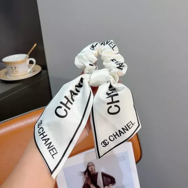 샤넬 더블 C 리본 포니테일 밴드
