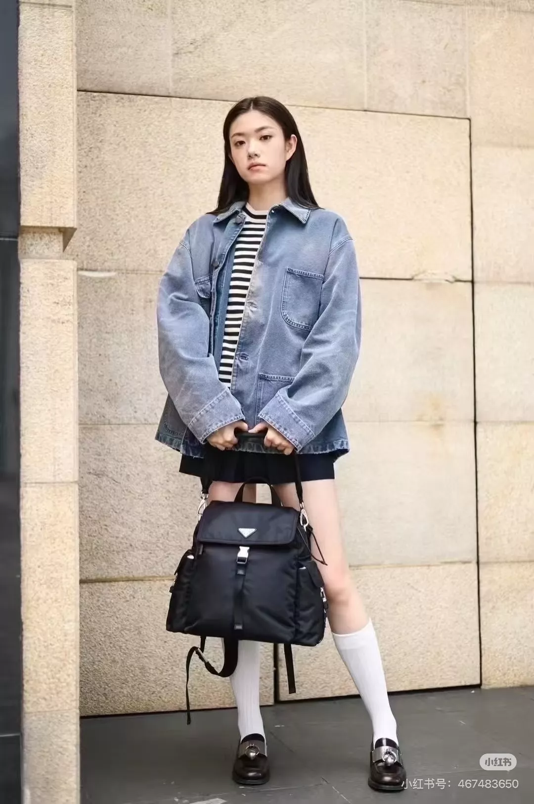 프라다 나일론 더블 스트랩 백팩 상세 이미지 10