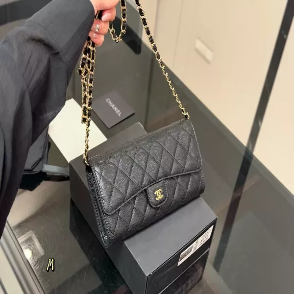 샤넬 체인 스트랩 퀼팅 플랩 백