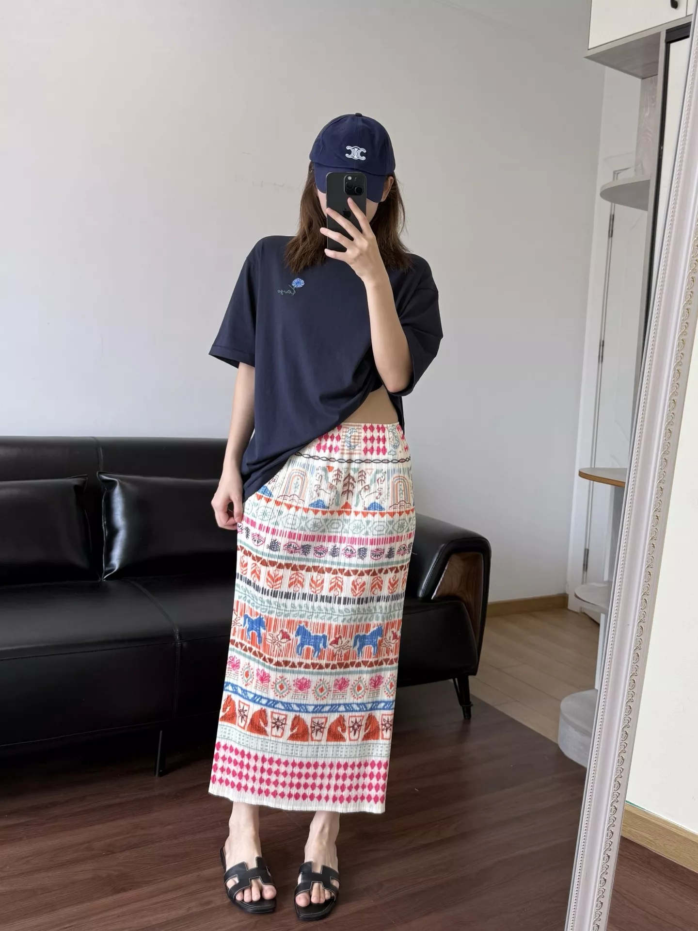 이세이미야케 플리츠 프린트 밴딩 스커트 상세 이미지 57