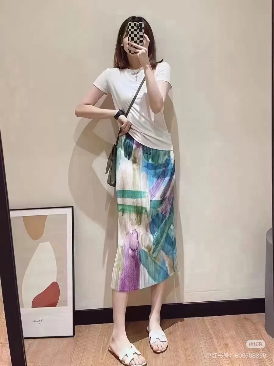 이세이미야케 플리츠 프린트 밴딩 스커트 상세 이미지 77