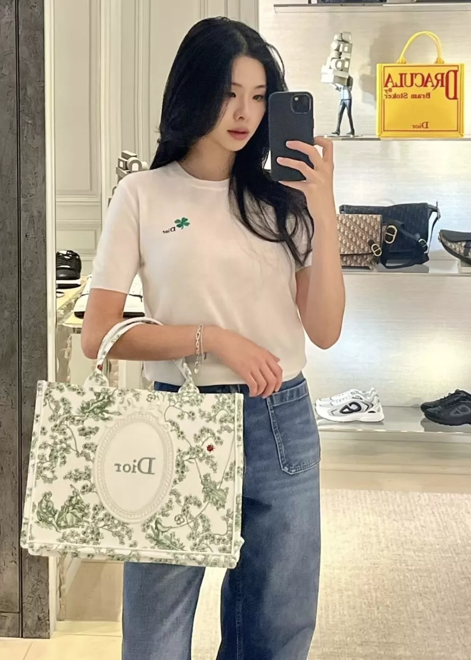 디올 클로버 포인트 메리노 울 니트 탑 상세 이미지 35