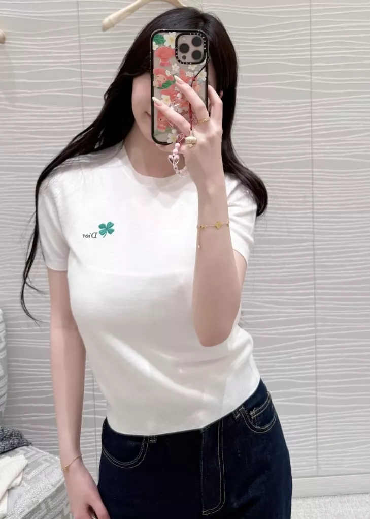 디올 클로버 포인트 메리노 울 니트 탑 상세 이미지 30