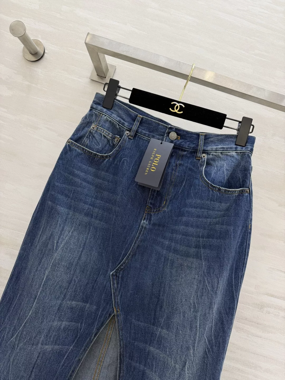 랄프로렌 하이웨이스트 슬릿 데님 스커트 상세 이미지 2