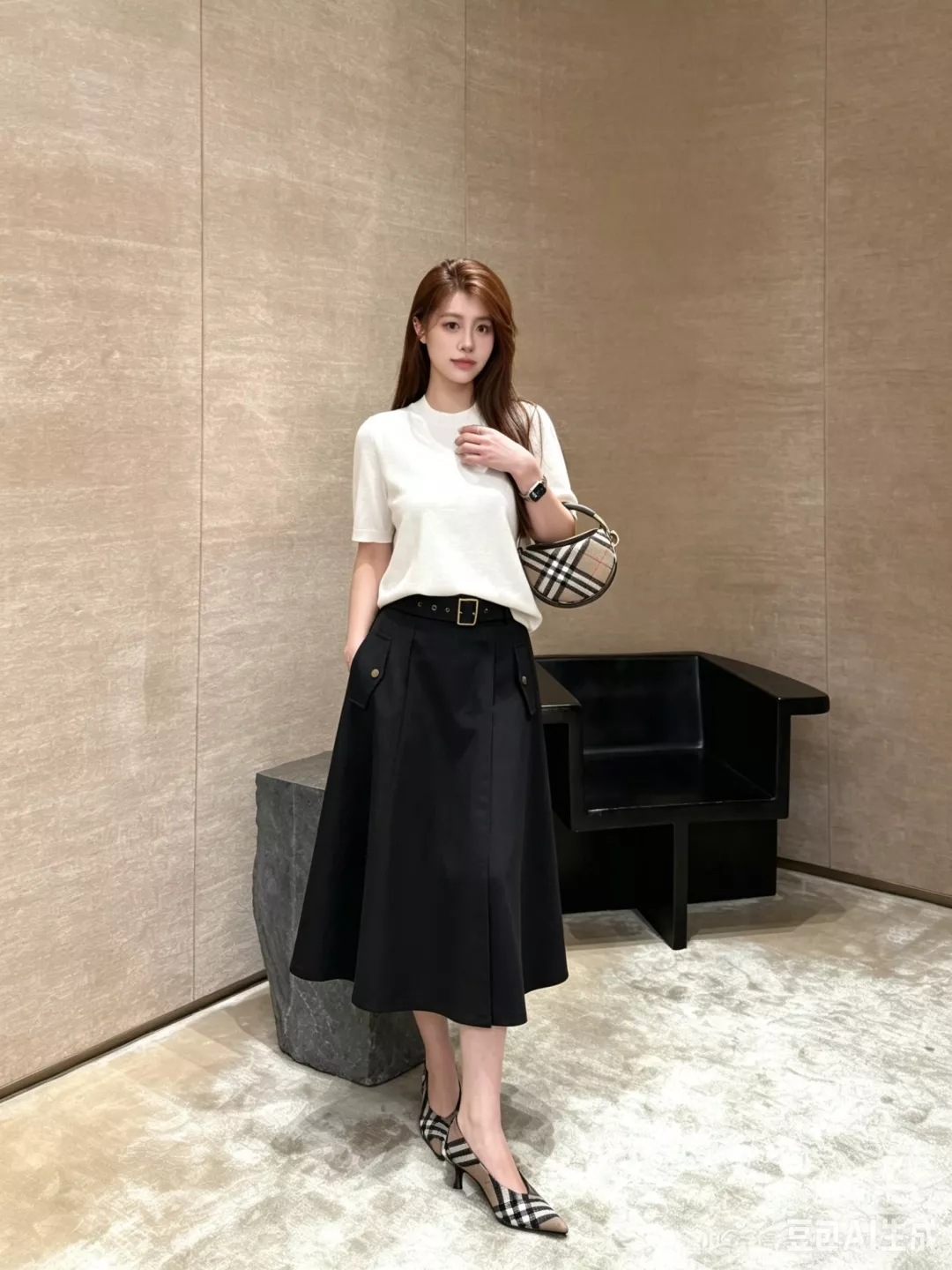 버버리 클래식 공방풍 플레어 스커트 상세 이미지 18