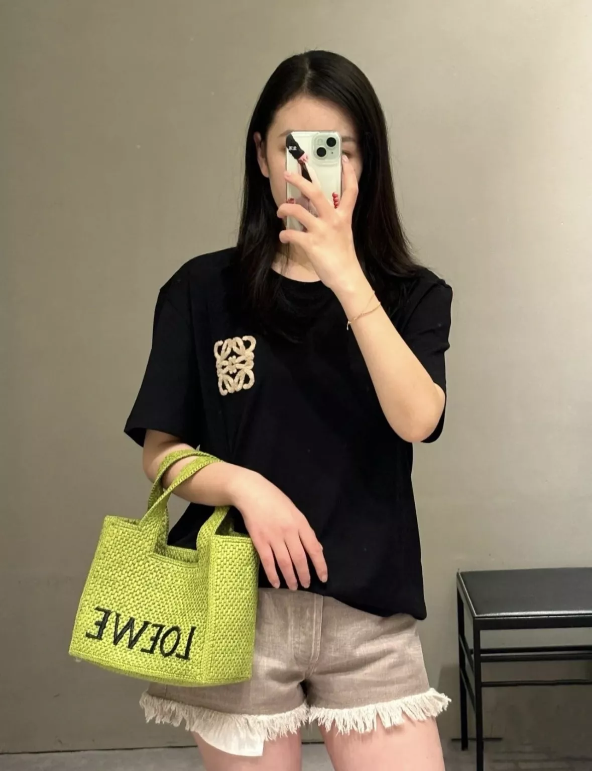 로에베 금사 자수 포인트 코튼 탑 상세 이미지 1