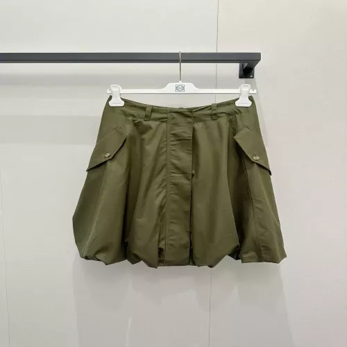 로에베 올리브 그린 벌룬 실루엣 스커트