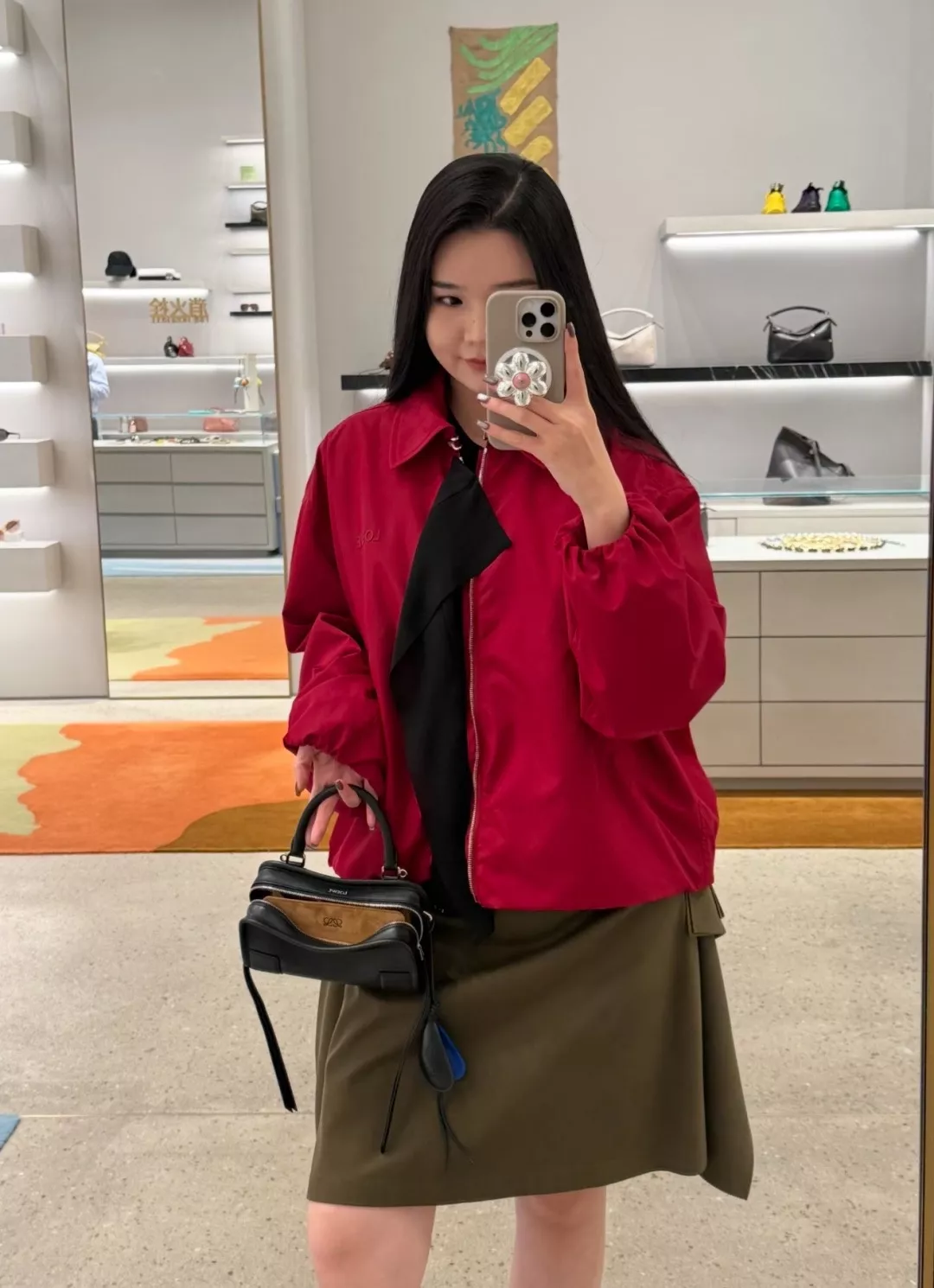 로에베 배색 포인트 경량 집업 아우터 상세 이미지 5