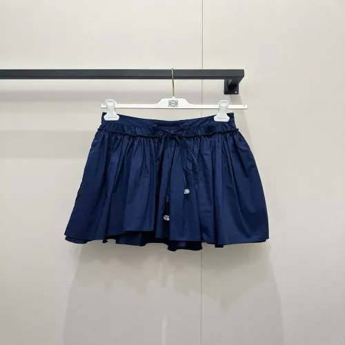로에베 언밸런스 밑단 코튼 플레어 스커트