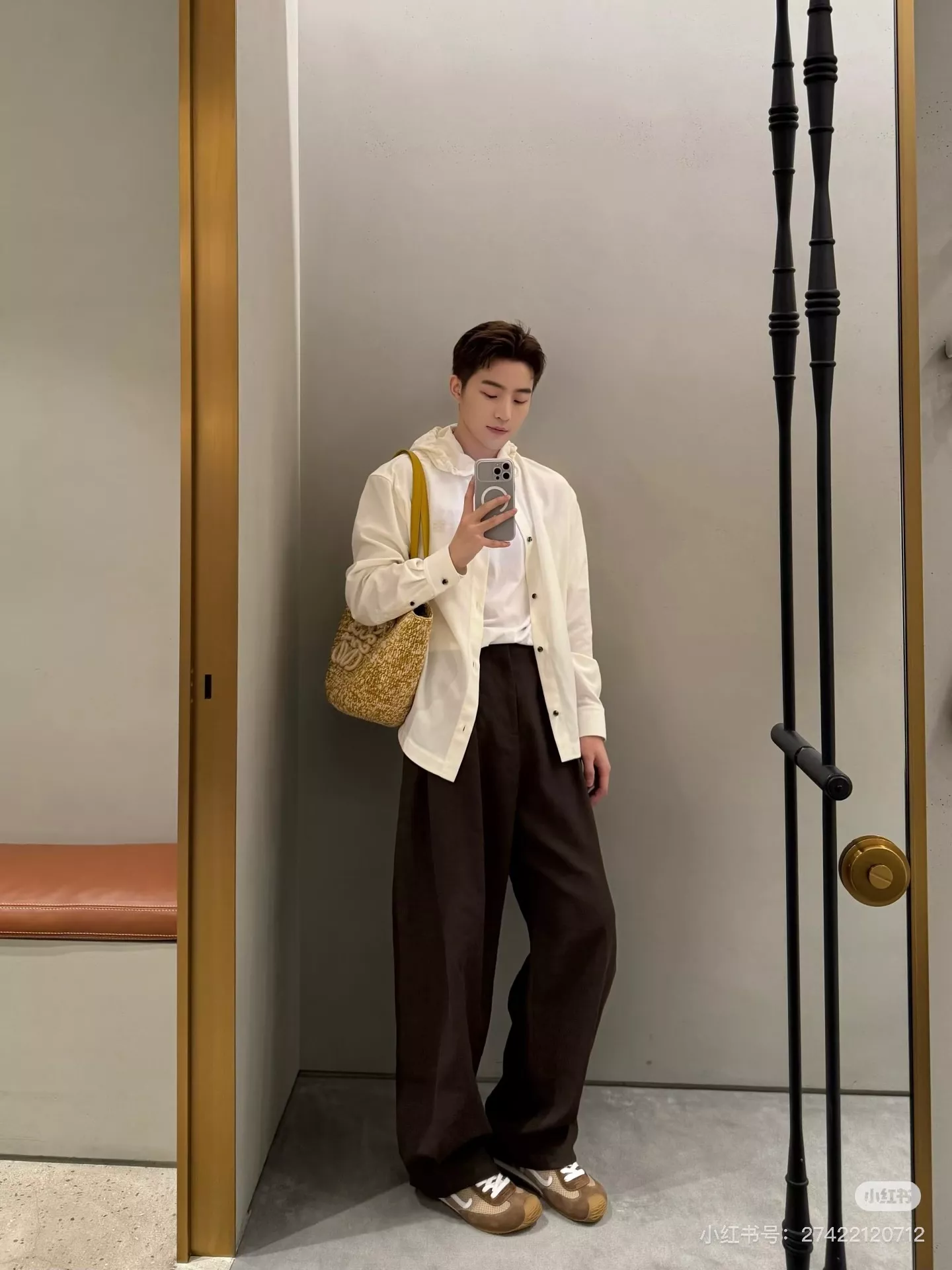로에베 파울라 한정 코튼 린넨 셔츠 상세 이미지 5