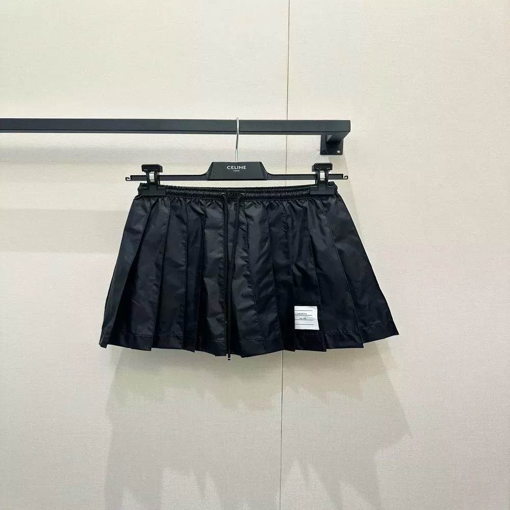 톰브라운 나일론 플리츠 스트링 스커트
