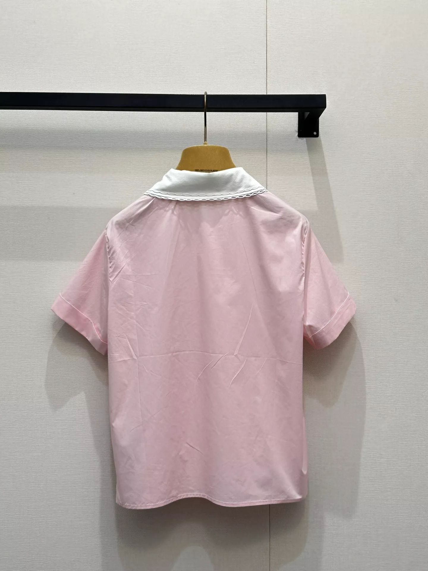 미우미우 탈부착 레이스 칼라 코튼 셔츠 상세 이미지 12