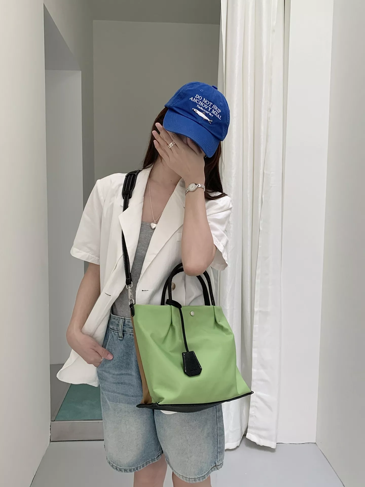 아넬로 리미티드 배색 손잡이 크로스백 상세 이미지 48