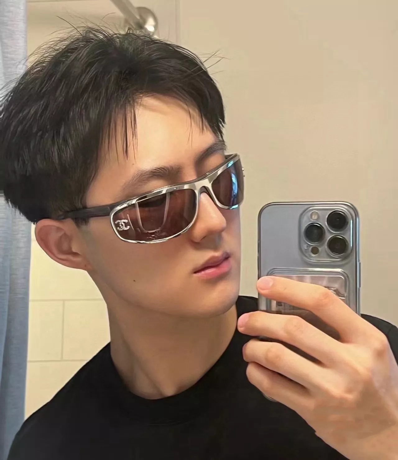 샤넬 진주 더블 씨 장식 여성 선글라스 상세 이미지 21