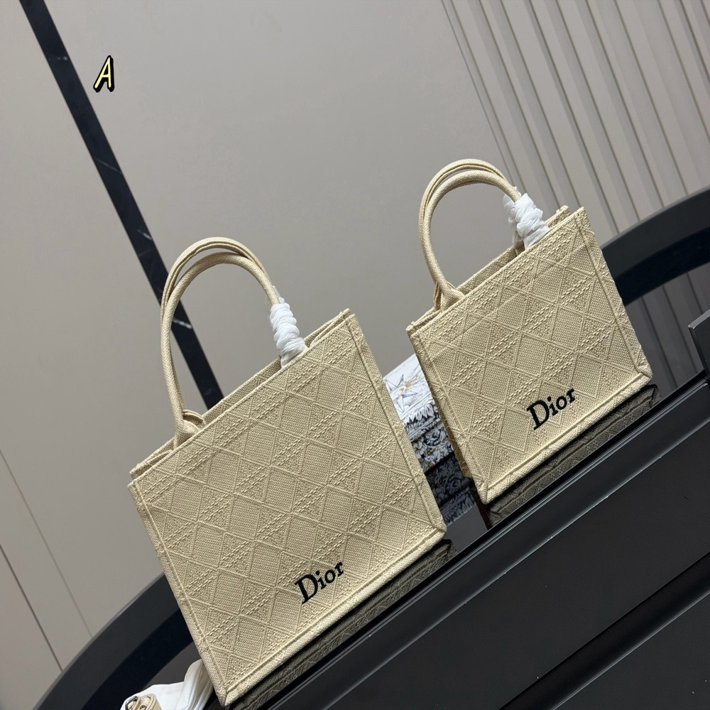 디올 자카드 쇼핑백 스타일 백