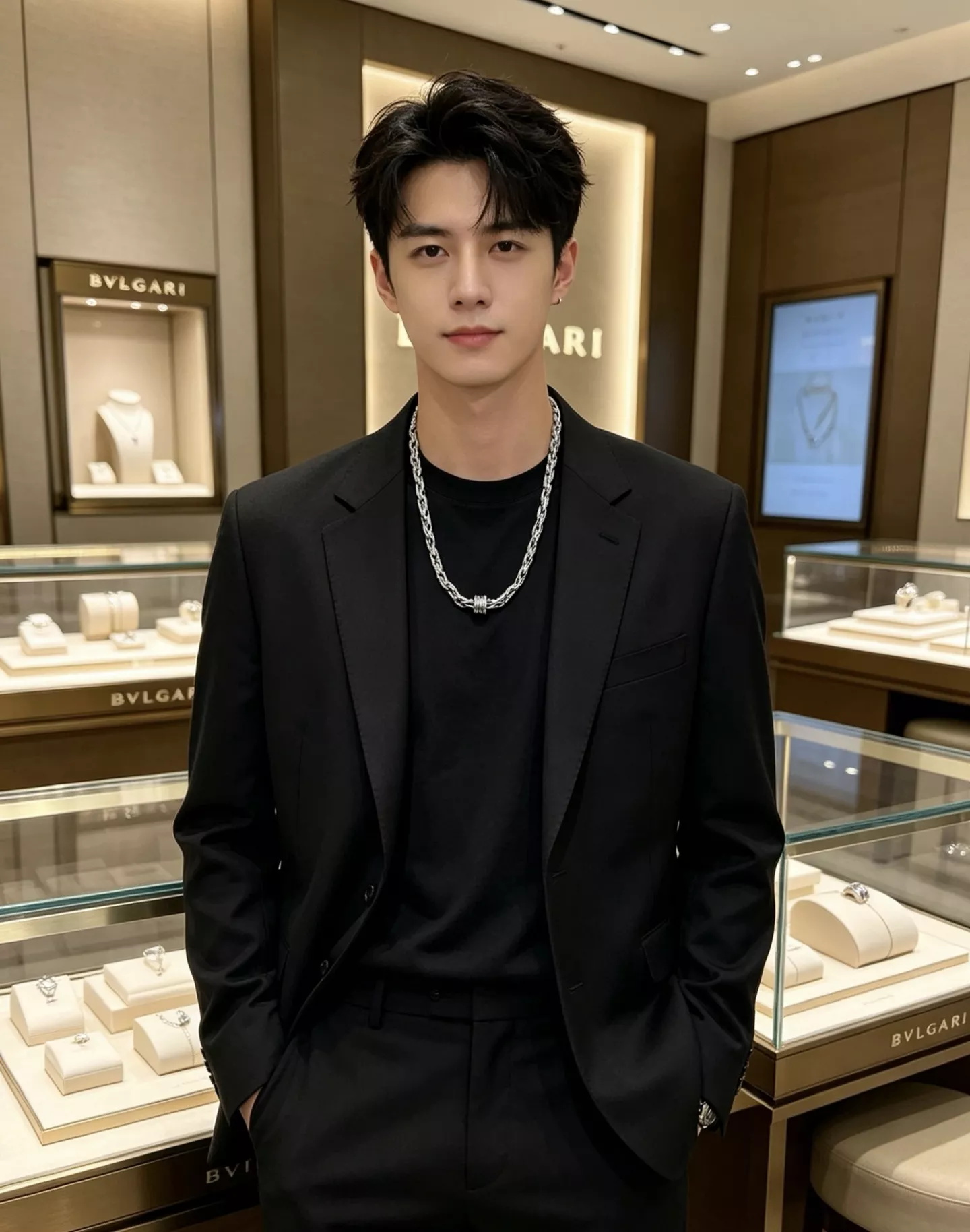 불가리 디바스 드림 라인 체인 장식 네크리스 상세 이미지 3