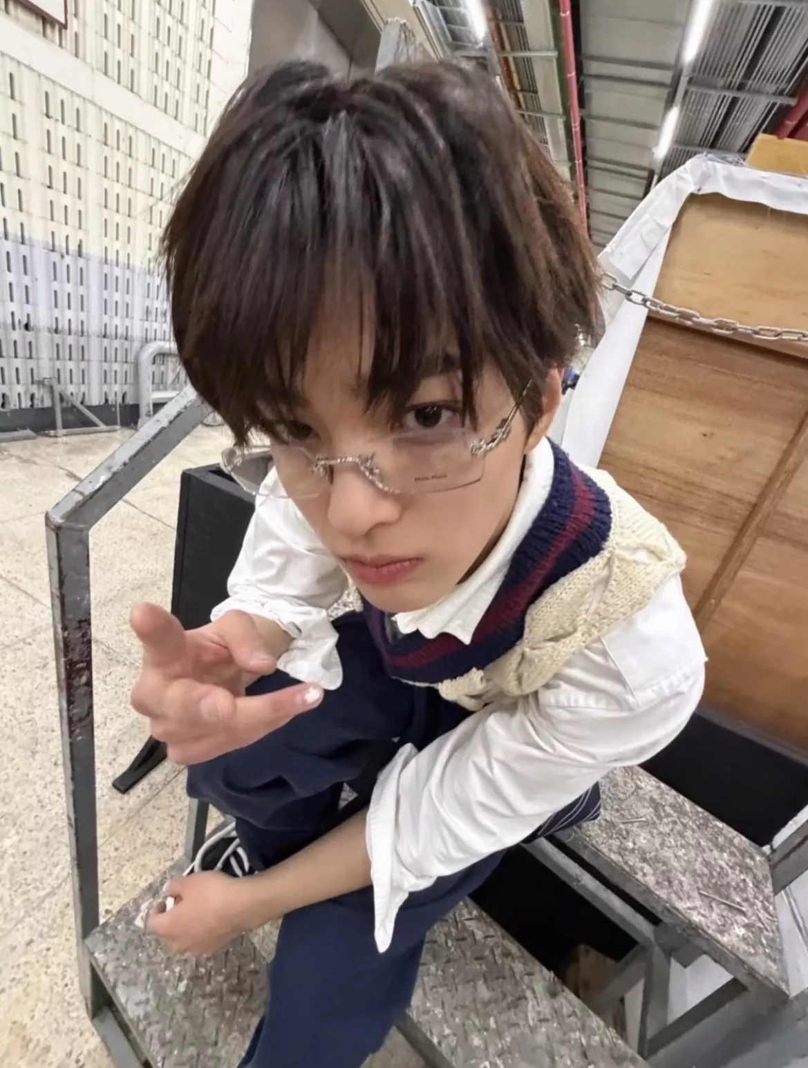 미우미우 메탈 무테 안경 상세 이미지 12