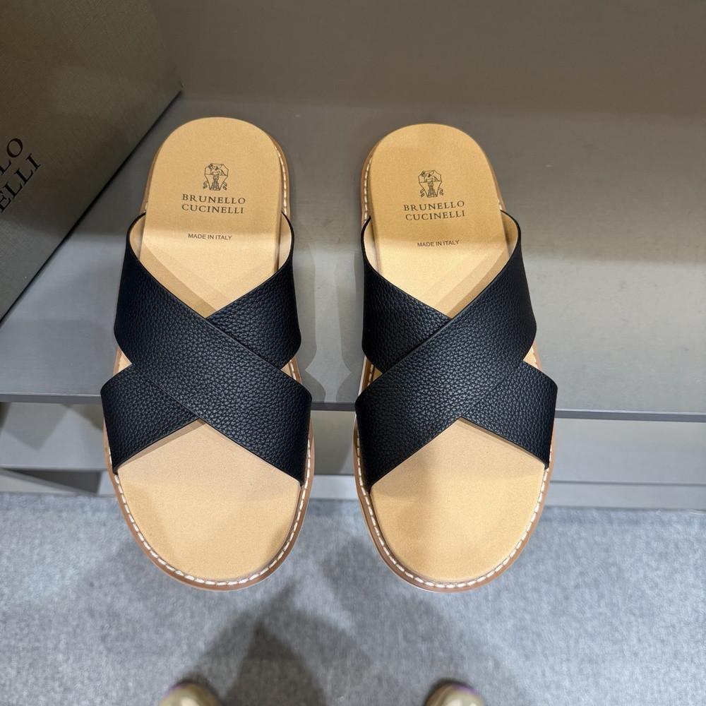 브루넬로쿠치넬리 남성 캐주얼 크로스 스트랩 샌들