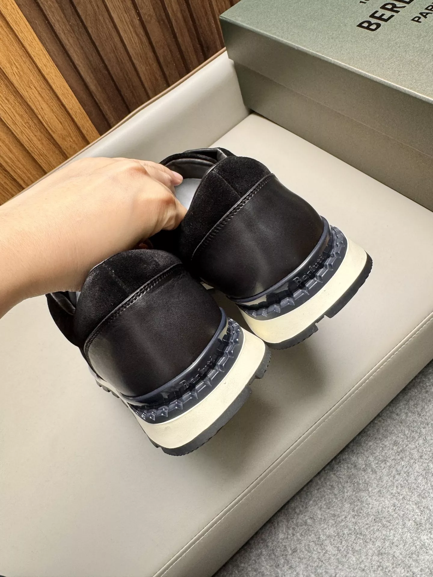 벨루티 스포츠 트랙 가죽 나일론 스니커즈 상세 이미지 5