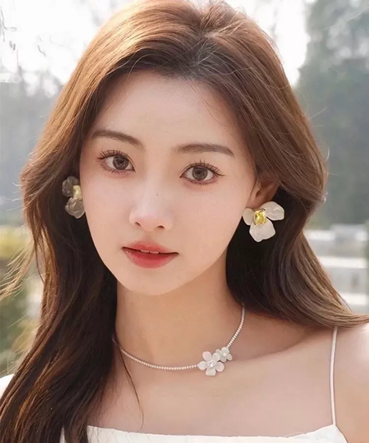 해팡 풀다이아 플라워 체인 장식 네크리스 상세 이미지 31