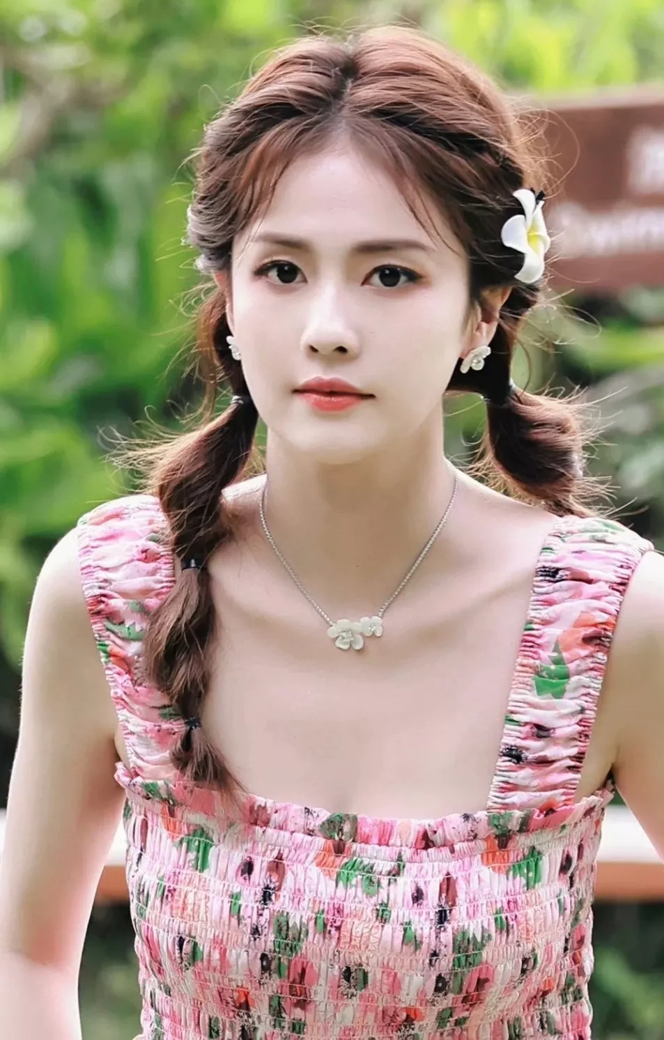 해팡 풀다이아 플라워 체인 장식 네크리스 상세 이미지 52