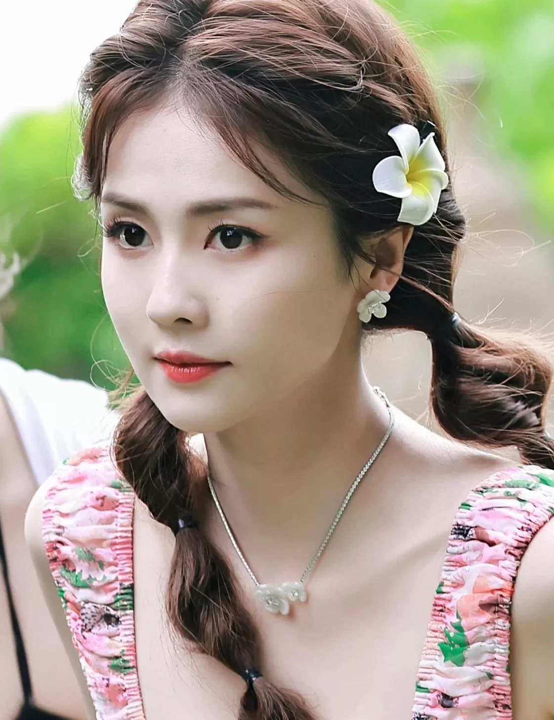 해팡 풀다이아 플라워 체인 장식 네크리스 상세 이미지 62