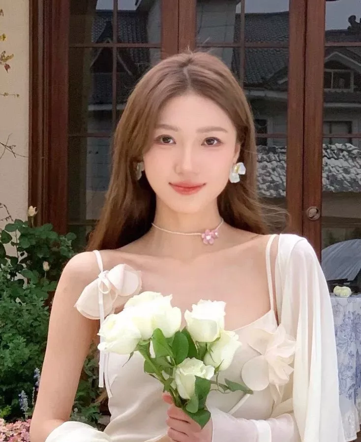 해팡 풀다이아 플라워 체인 장식 네크리스 상세 이미지 24
