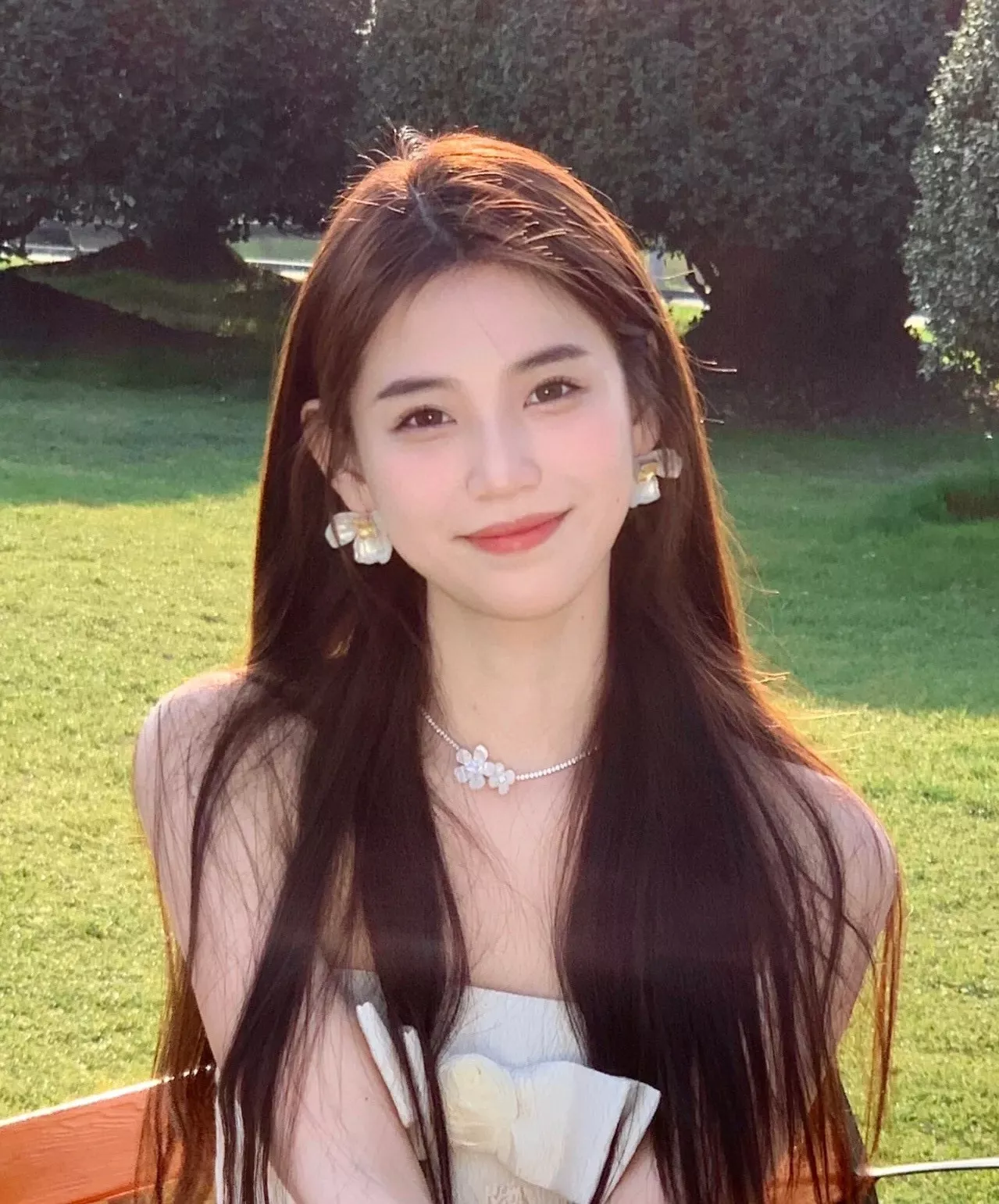 해팡 풀다이아 플라워 체인 장식 네크리스 상세 이미지 21