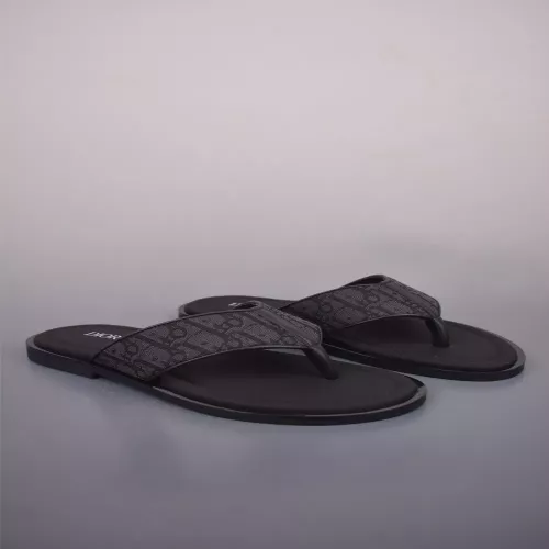 디올 오블리크 패턴 플립플랍 샌들