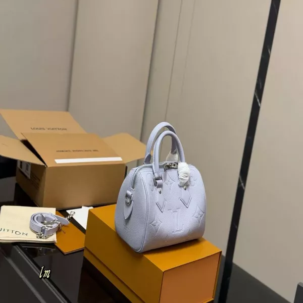 루이비통 스피디 20 그레이 퍼플 토트백