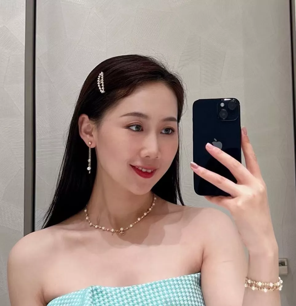 디올 진주 포인트 크리스탈 장식 네크리스 상세 이미지 13