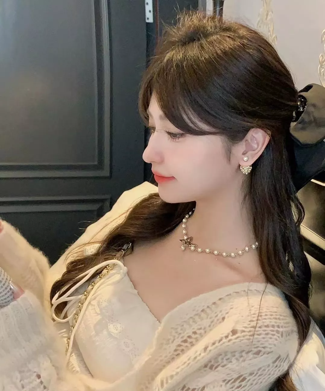디올 버터플라이 진주 초커 상세 이미지 35