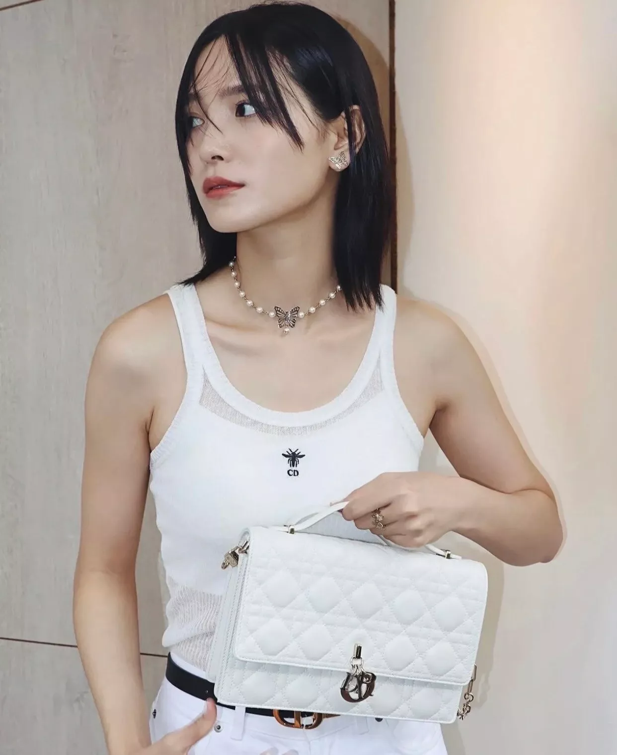 디올 버터플라이 진주 초커 상세 이미지 13