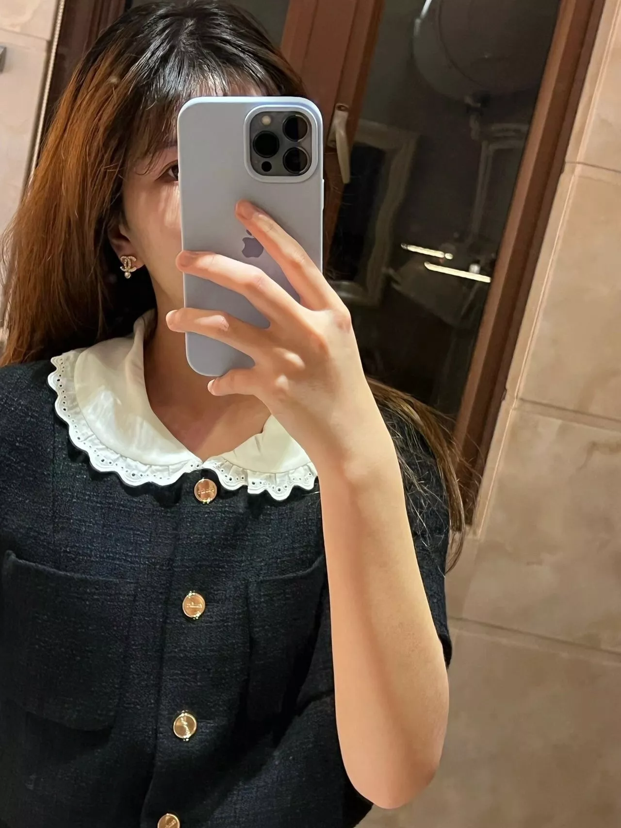 샤넬 더블씨 단일 스톤 이어 액세서리 상세 이미지 12