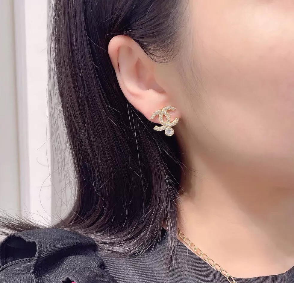 샤넬 더블씨 단일 스톤 이어 액세서리 상세 이미지 14
