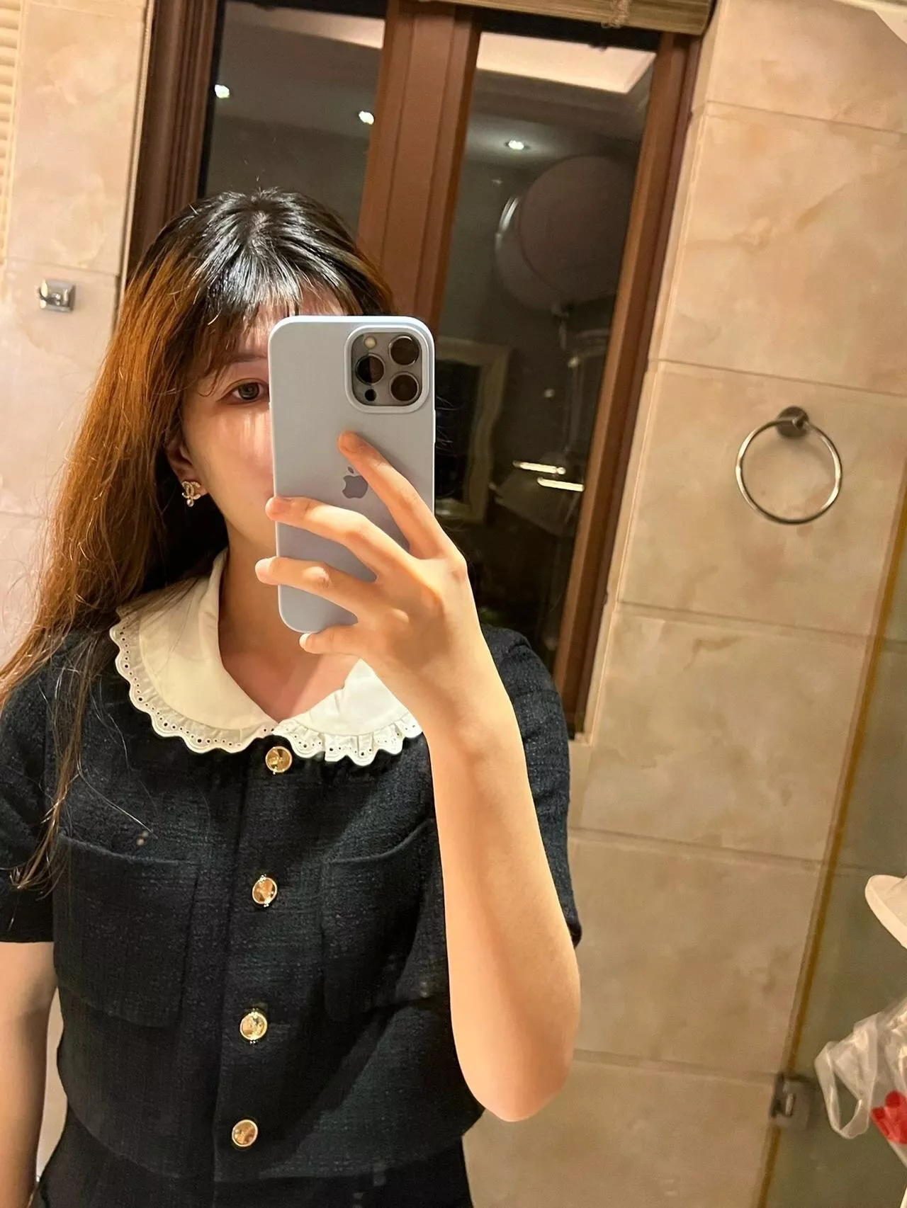 샤넬 더블씨 단일 스톤 이어 액세서리 상세 이미지 11