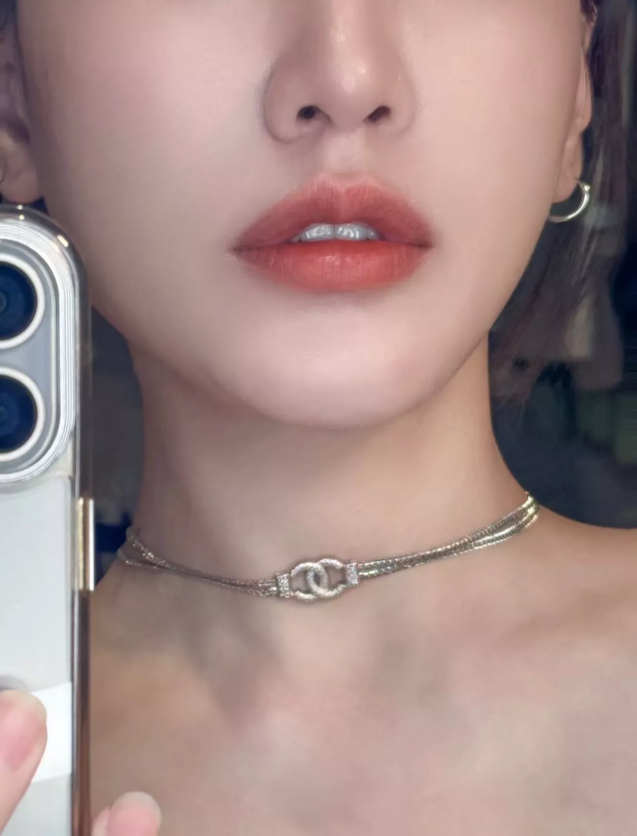 샤넬 더블 레이어 스네이크 체인 초커 상세 이미지 10