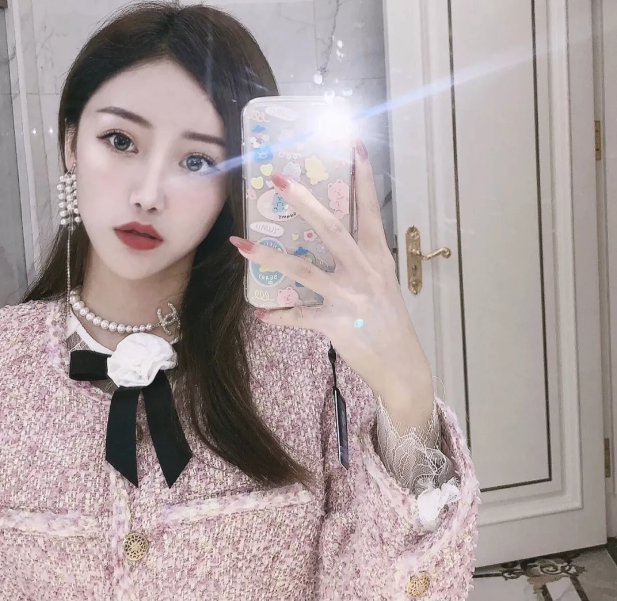 샤넬 클래식 진주 장식 네크리스 상세 이미지 14