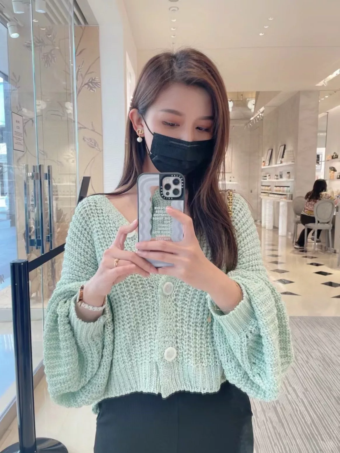 디올 CD 진주 장식 이어 액세서리 상세 이미지 26