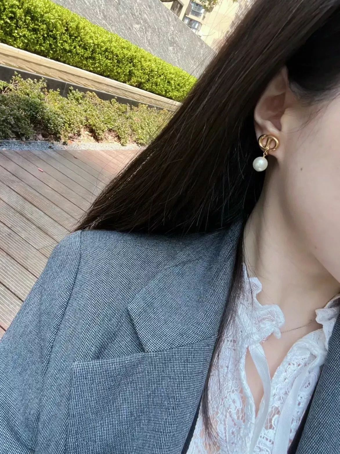 디올 CD 진주 장식 이어 액세서리 상세 이미지 18