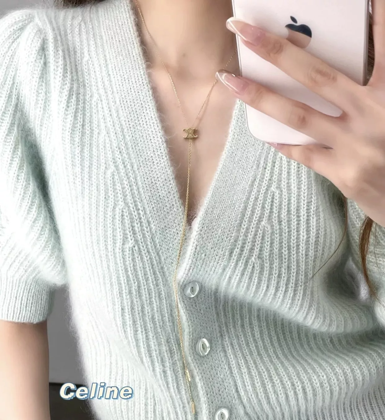 셀린느 트리오페 장식 롱 체인 주얼리 상세 이미지 13