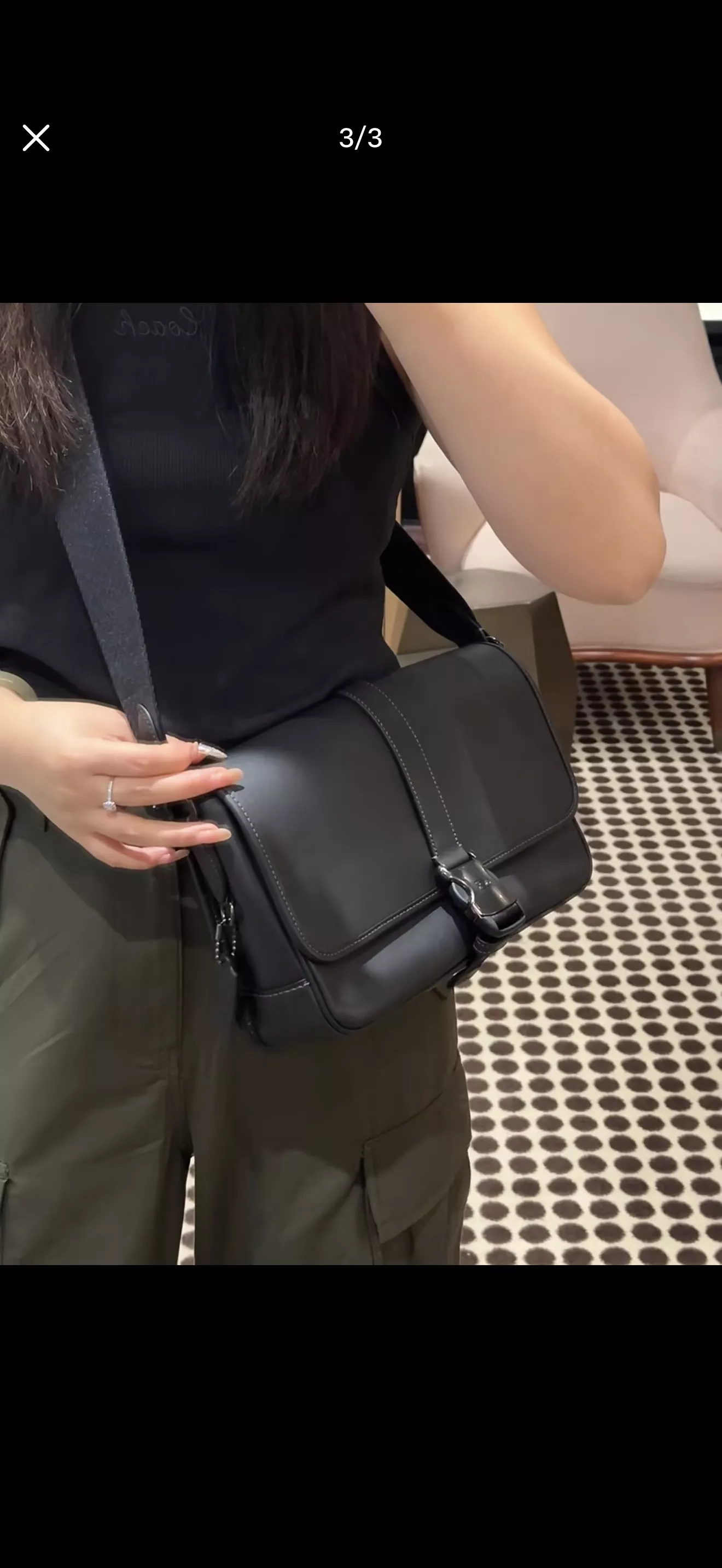 코치 남성 플랩 숄더 백 상세 이미지 18