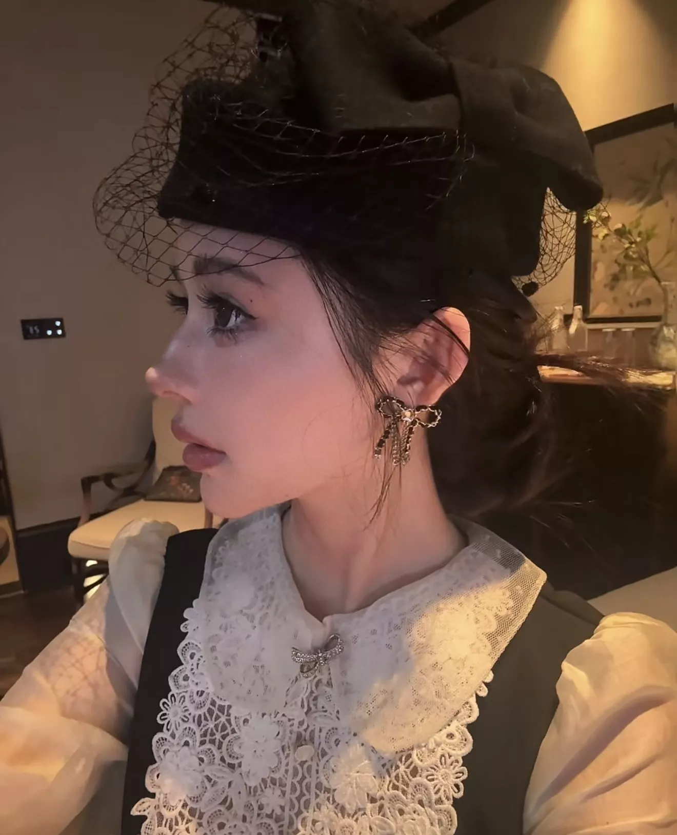 샤넬 블랙 리본 태슬 이어 액세서리 상세 이미지 11