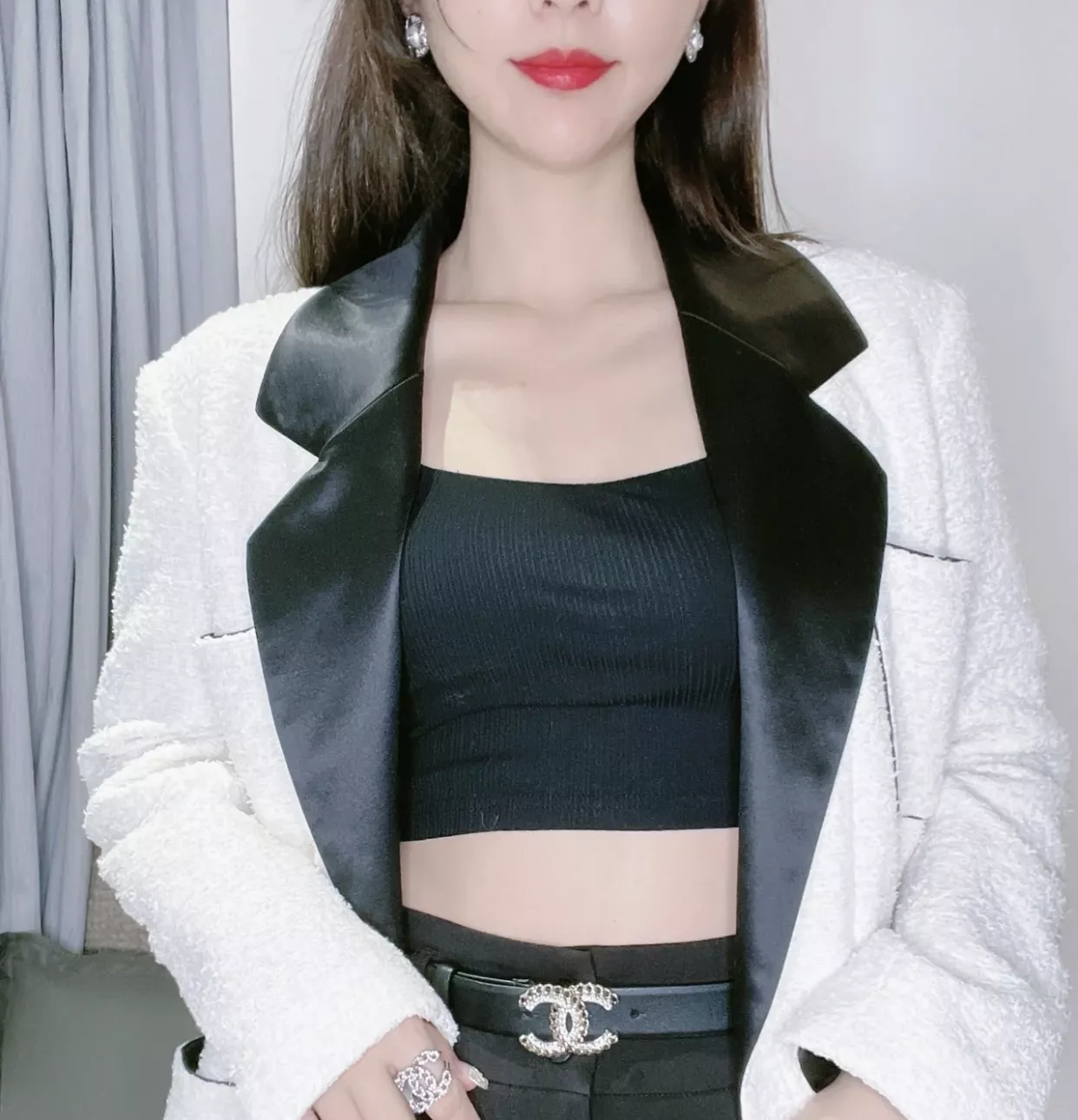 샤넬 진주 포인트 스타 모티브 이어링 상세 이미지 11