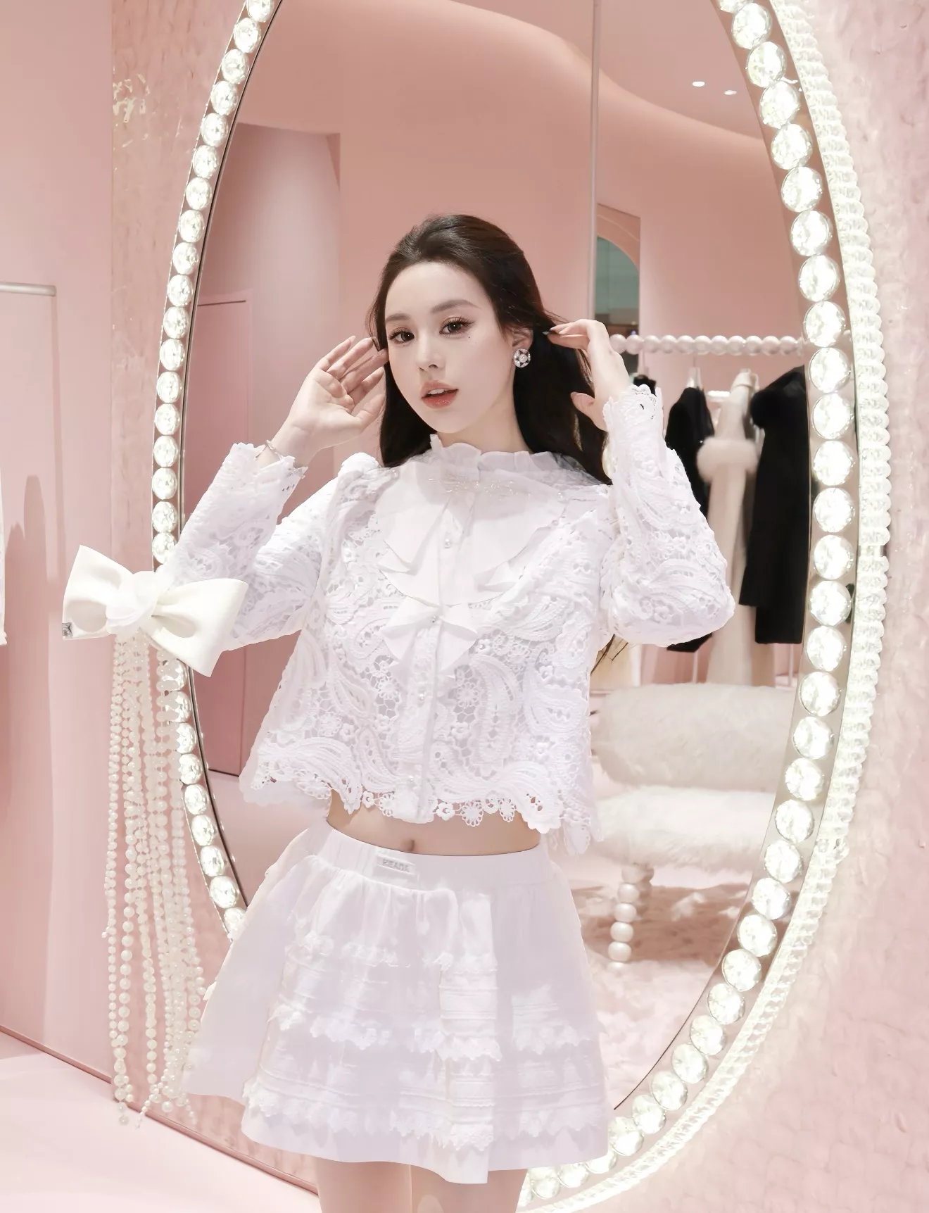 샤넬 진주 포인트 스타 모티브 이어링 상세 이미지 24