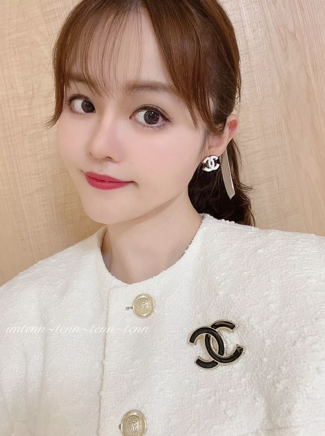 샤넬 블랙 앤 화이트 에나멜 더블 씨 이어링 상세 이미지 23