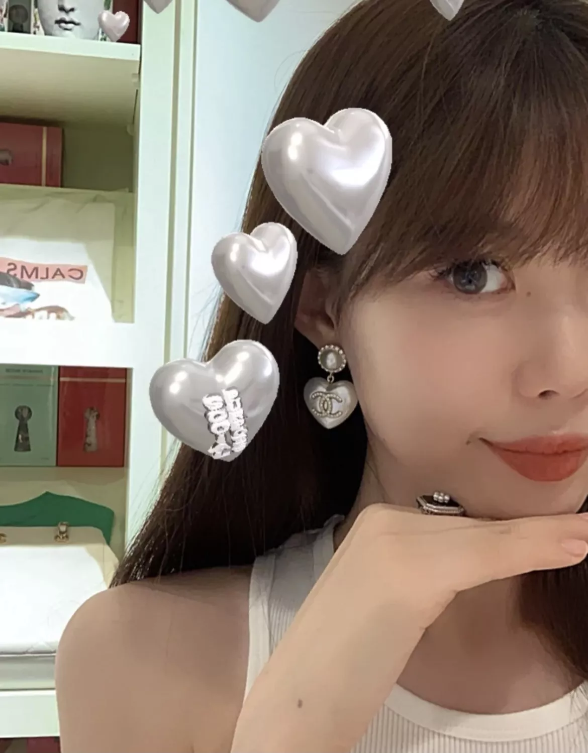 샤넬 하트 진주 이어링 상세 이미지 33