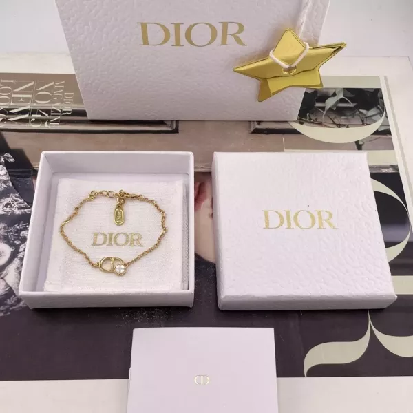 디올 CD 베이비자개 클로버 체인 주얼리