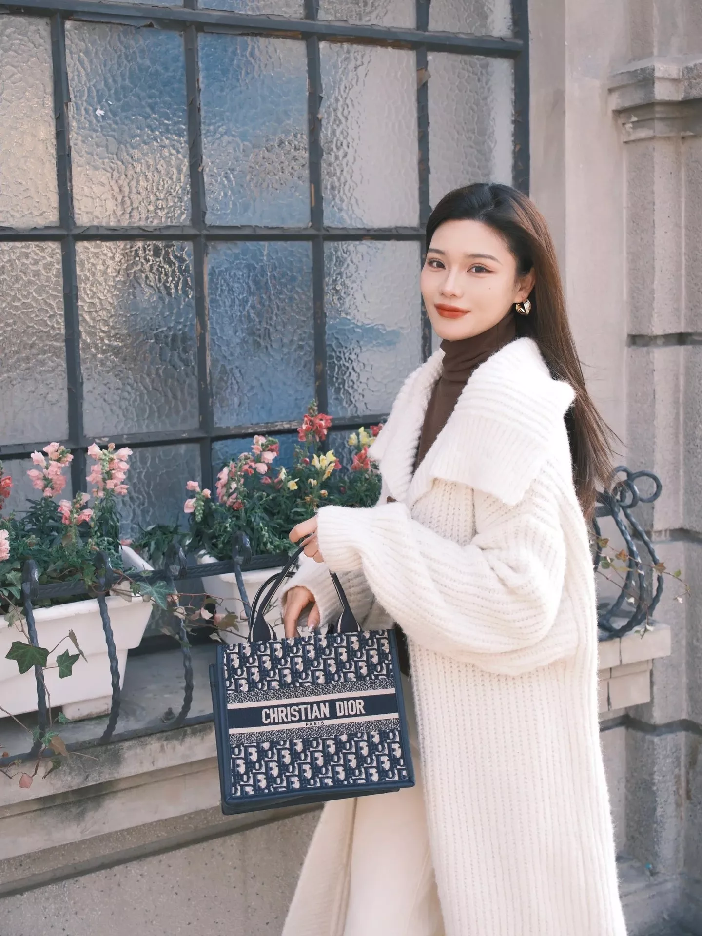 디올 오블리크 자수 캔버스 배색 백 상세 이미지 57